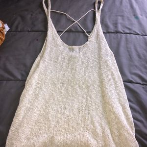 Beige Tank Top Crochet/Knitted